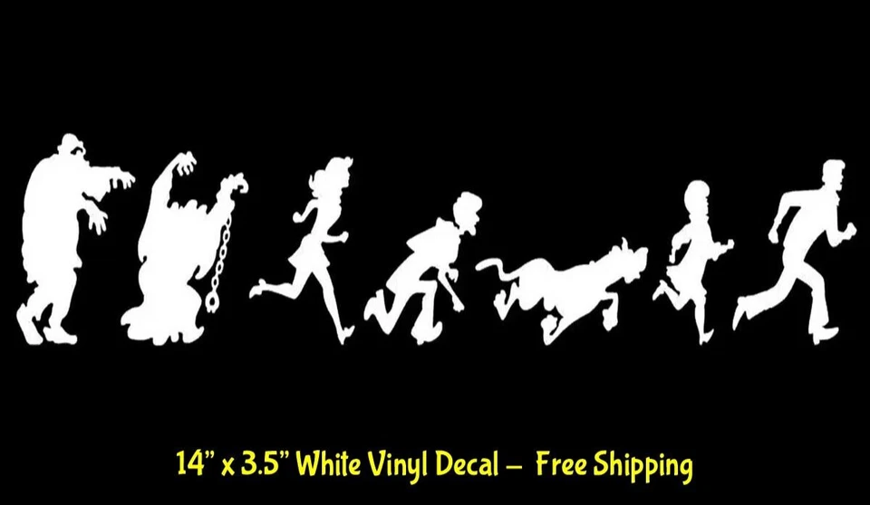 SIGNAGE CAFE The Scooby Gang 14" x 3.5" White Vinyl Decal Car Truck Window Bumper Door Trunk