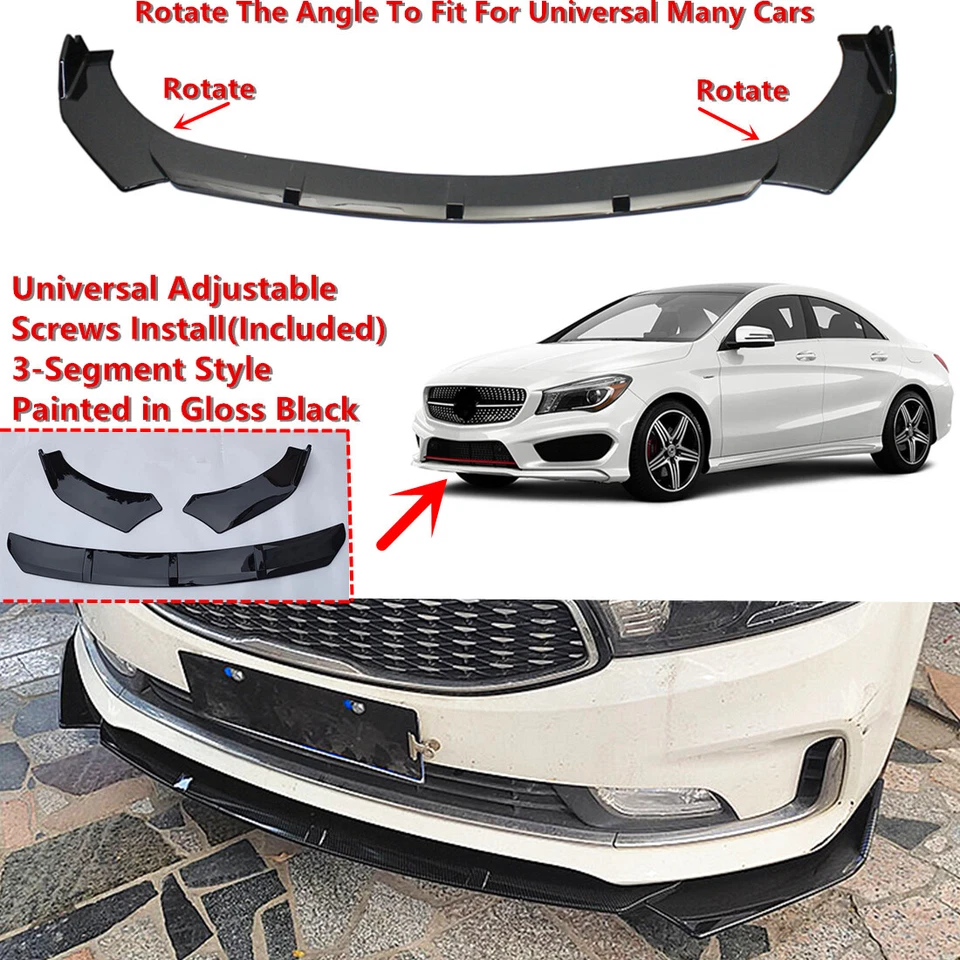 Add-on Universal For Mercedes CLA250 2014-2019 Front Bumper Lip Spoiler Splitter - Image 1 of 4
