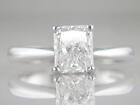 Diamond Solitaire Ring 0.50 ct Radiant Cut Certified D IF VG Platinum Engagement