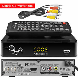 Ematic AT103B: Digital Converter Box w/ Recording, Playback, & Parental Control