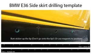 BMW E36 3 SERIES - Side skirt drilling template - Coupe, Touring, Saloon etc - Picture 1 of 1