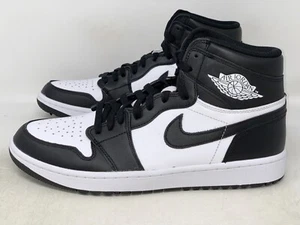 Air Jordan 1 High Panda White Black Golf Shoes, Size 5.5 / 7W BNIB DQ0660-101 - Picture 1 of 8
