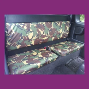 Rear Seat Cover FOR Toyota Hilux 05-16 Extra Cab Tailored Waterproof Green Camo - Picture 1 of 2