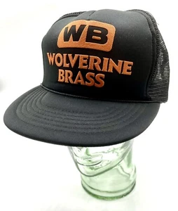 Vintage Wolverine Messing Sanitär Druckknopflasche Netz Trucker Mütze Kappe - AlmaPro - Bild 1 von 5