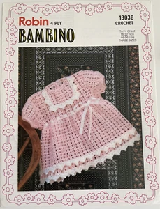 Baby Mädchen Spitzen Kurzarm Kleid HÄKELMUSTER Kontrastborte Robin 13038 - Bild 1 von 6