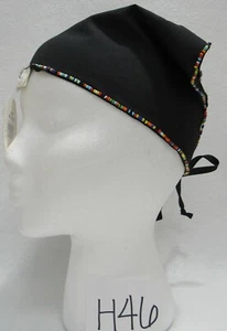 Triangle Kerchief Head Scarf Black with Beads New - Picture 1 of 7