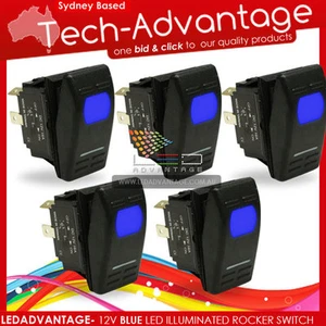 5 X 12V INTERRUPTORES ILUMINADOS DE LUZ LED AZUL ROCKER ESTILO CARLING DURABLE - Imagen 1 de 7