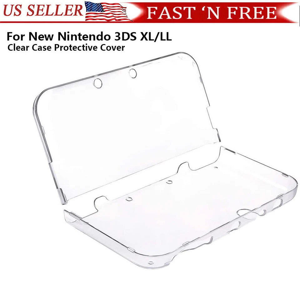 For New Nintendo 3DS XL/LL Clear Crystal Hard Shell Protective Case Cover - Image 1 of 4
