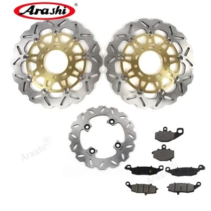 Fit Kawasaki Versys 650 2007-2014 Front Rear Brake Disc Rotor and Brake Pads - Picture 1 of 9