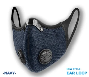 Cycling Sport Face Mask With Active Carbon Filter Breathing Valves Washable - Picture 1 of 17