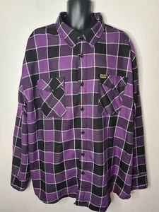 Dixxon Flanell THE CROWN lila Button Down Flanellhemd AUSVERKAUFT Größe 4XL - Bild 1 von 3