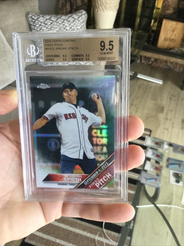Jordan Spieth 2016 Topps Chrome First Pitch #FPC5 BGS 9.5 Refractor - Image 1 of 1
