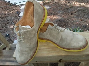 MARK MCNAIRY New Amsterdam Oxford Grey Suede with Yellow Sole  Shoes Size 7 - Picture 1 of 11