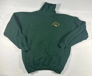 De Colección Pluma Bordado Peso Pesado Para Hombres Manga Larga Verde Cuello Alto Hecho en EE. UU. - Imagen 1 de 10