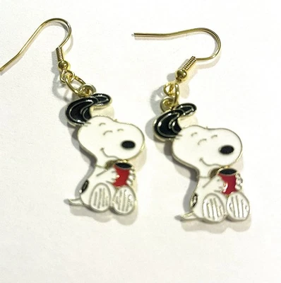 Snoopy Coffee Dangle Earrings - Изображение 1 из 2