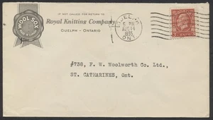 Cubierta publicitaria Royal Knitting WOOL SOX 1914 Guelph ONT - Imagen 1 de 2