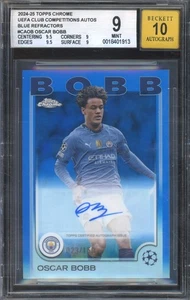 2024-25 Topps Cromo Oscar Bobb Automático Azul/150 #CA-OB BGS 9-10 - Imagen 1 de 2