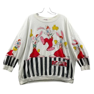 VTG Disney Amblin Toon Tops Sweatshirt 2XL 1987 Roger Rabbit Nostalgia Cartoons - Picture 1 of 14