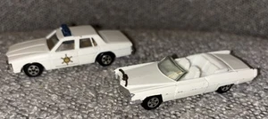 Vintage Ertl Dukes Of Hazzard 1/64 Boss Hogg & Police Cop Car 1980's Lot Of 2 - Picture 1 of 5