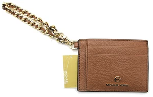 NUEVO CON ETIQUETAS Auténtico MICHAEL KORS JET SET ENCANTO Cuero Pequeña Cadena de Identificación Portatarjetas Equipaje - Imagen 1 de 6