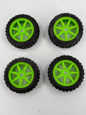 Neumáticos y ruedas hexagonales delanteros y traseros de 17 mm para buggy 1/8 Losi 8ight verde #3 Foto 1 de 4