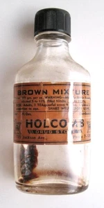 Botella de medicina vintage mezcla marrón opio vacío Holcomb medicamento Memphis TN 6 OZ - Imagen 1 de 5