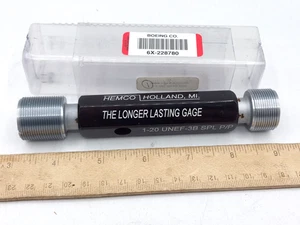 HEMCO 1" 20 UNEF 3B SPINA FILETTATA CALIBRO 1.0 1.00 GO NO GO P.D.'S = .9687 e .9723 - Foto 1 di 8