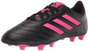 adidas unisex child Goletto Viii Firm Ground Soccer Shoe, Core Black/Team Shock - Picture 1 of 9