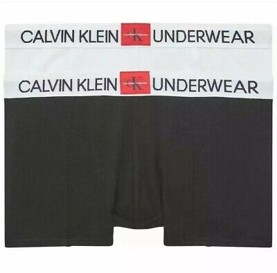 Calvin Klein Ragazzi 2 Pack Minigram Boxer Tronco, PVH Bianco/Nero PVH 12-14 Anni • 17.34€