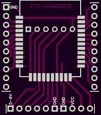 4 X PCB Board mit/with JTAG Port für/for Zigbee Modul(e) E72-2G4M20S1E (CC2652P) - Bild 1 von 4