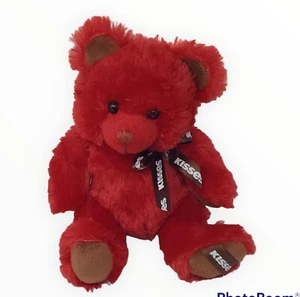 Galerie Hershey's Kisses Red Bear 9" Plush Brown Ribbon Stuffed Animal Toy - Picture 1 of 7
