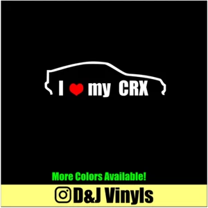 I LOVE MY CRX 7" Vinyl Decal Car Honda JDM Laptop Sticker - Picture 1 of 5