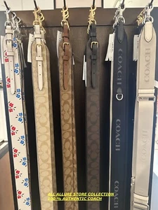 BN COACH Novelty SIGNATURE~FLORAL~SNAKE SKIN BAG STRAP PICK COLOR - Picture 1 of 65