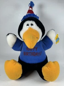 Dakin Vintage Plush Party Penguin Happy Birthday Blue 1987 12” With Tag - Picture 1 of 10