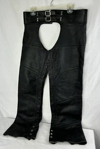 Harley Davidson Tapas de Cuero Pequeñas Negras Moto Motocicleta Motociclista Hebilla con Cremallera a Presión - Imagen 1 de 13