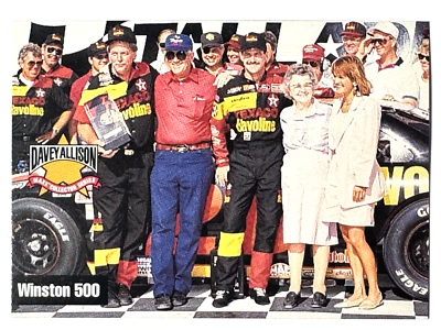 HOF'ers DAVEY & BOBBY ALLISON & ROBERT YATES 1993 Maxx TALLADEGA WINNER Card #11 - Image 1 of 3