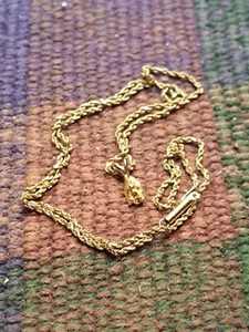 14k Gold 20" Necklace Real Alaskan Gold Nugget Pendant 4.5 Gr - Picture 1 of 24