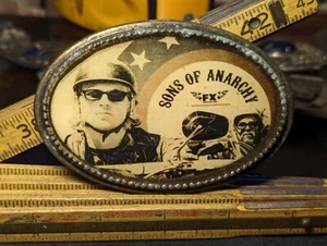 SONS OF ANARCHY Epoxy & Metal Belt SOA BIKER SHOW OUTLAW MOTORCYCLE CLUB - Picture 1 of 3