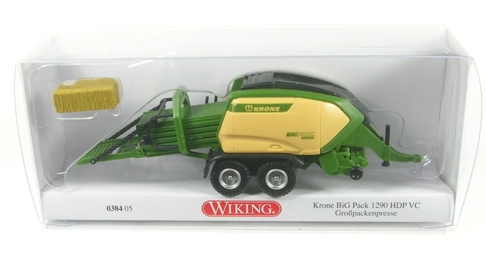 Crown BiG Pack 1290 HDP VC Large Bale Press (green/yellow) 1:87 Wiking - Image 1 of 1