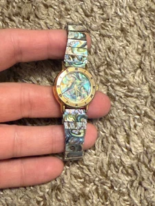 Vintage Jacques Couture Ladies 24mm Watch Gold Tone Abalone Dial & Band. - Picture 1 of 7