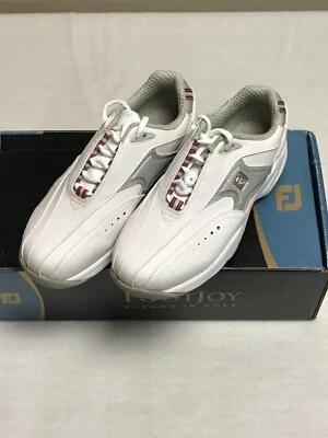 Zapatos de golf Footjoy GreenJoys para damas talla 6 anchos #48427 blancos plateados NUEVOS NOS Foto 1 de 4