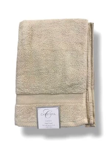 $15 Charisma Beige Classic Hand Towel Almond Shower Gym Bathroom Hand Towel - Picture 1 of 2