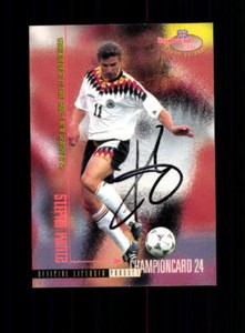 Stefan Kuntz Germany Panini Card EM 1996 Original Signed + A 182378