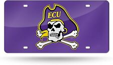 East Carolina University Pirates Premium Laser Cut Tag License Plate, Purple,...