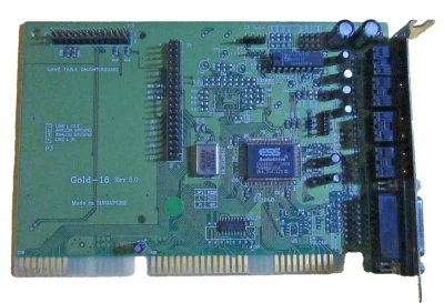 Genuine Vintage Rare Gold-16 Rev 5.0 ESS ES1868F 16 Bit ISA Sound Card  - Image 1 of 4