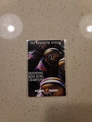 1991 Washington Huskies Football Defending Rose Bowl Champs Pocket Schedule! - Image 1 of 2