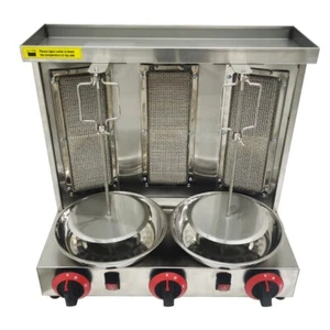 LP Gas Shawarma Machine Grill Turkish Rotisserie Infrared Burner 3 Heater - Picture 1 of 20