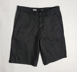 Pantalones Cortos Chinos Hurley Hebilla Para Hombres 31 Negros Rayas Rayas Frente Plano Informales - Imagen 1 de 10