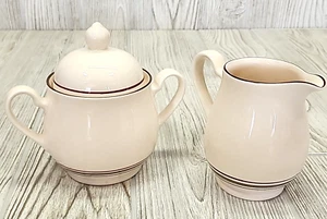 Keltcraft Noritake Ireland Creamer Pitcher Stripe gray White Maroon - Picture 1 of 13