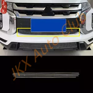 Steel Upper Bumper Grill Cover Trim x For Mitsubishi Outlander Sport ASX 20-2024 - Foto 1 di 4
